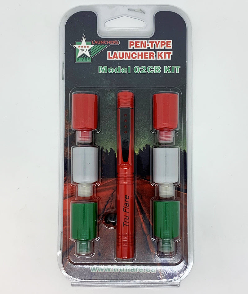 CTS Pen Flare Launcher Distress Signal and Warning Kit – Green Flares Model  #110 - Hurricane Butterfly